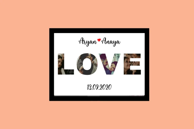 a frame with photo collage love photo collage